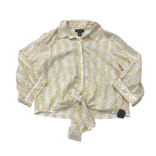 Top Ls By Karen Kane In White & Yellow, Size:Xl