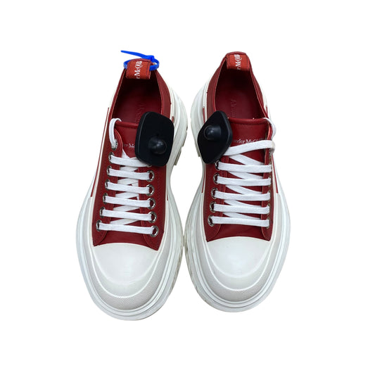 Shoes Luxury Designer By Alexander Mcqueen In Red & White, Size:5.5