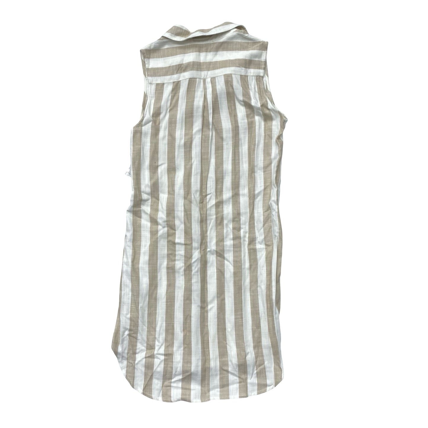 Dress Casual Midi By Sharagano In Tan & White, Size:10P