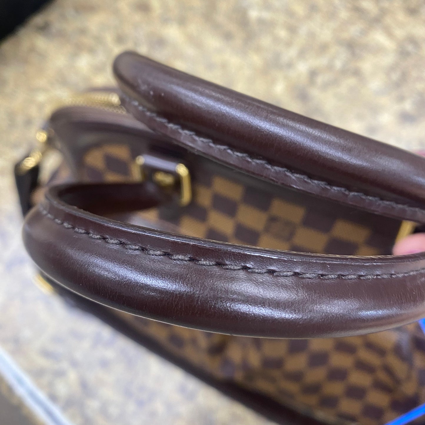 Handbag Luxury Designer By Louis Vuitton In Brown, Size:Medium