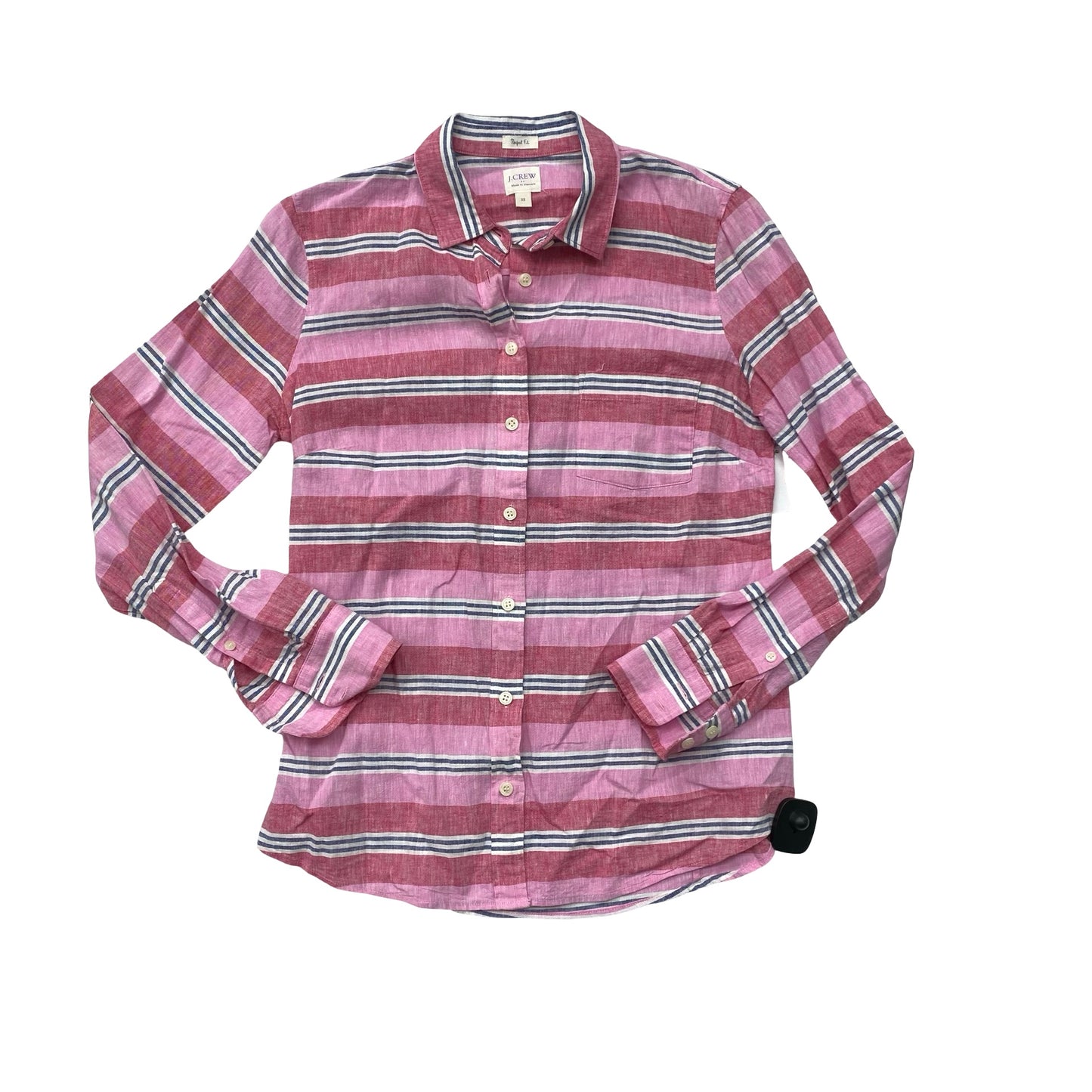 Top Ls By J. Crew In Pink & Red, Size:Xs