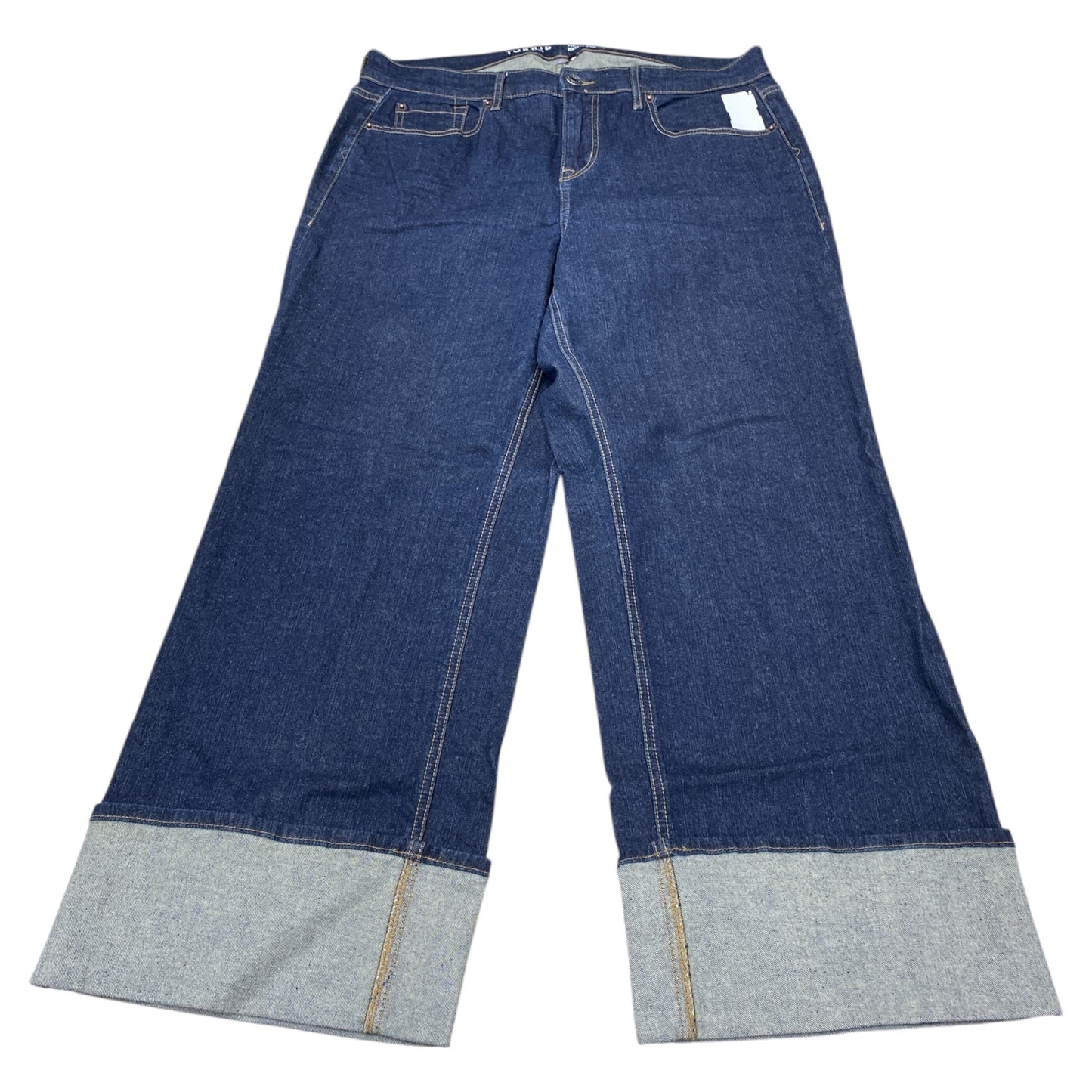Jeans Wide Leg By Torrid In Blue Denim, Size:14