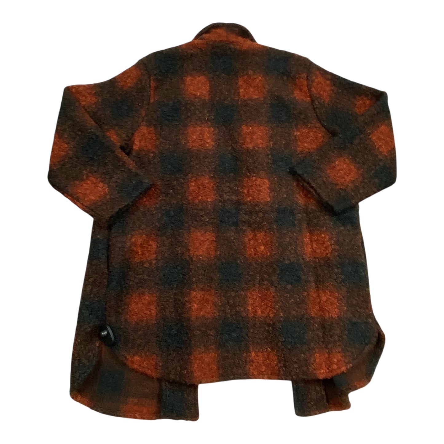 Jacket Faux Fur & Sherpa By Ava & Viv In Black & Orange, Size:1X
