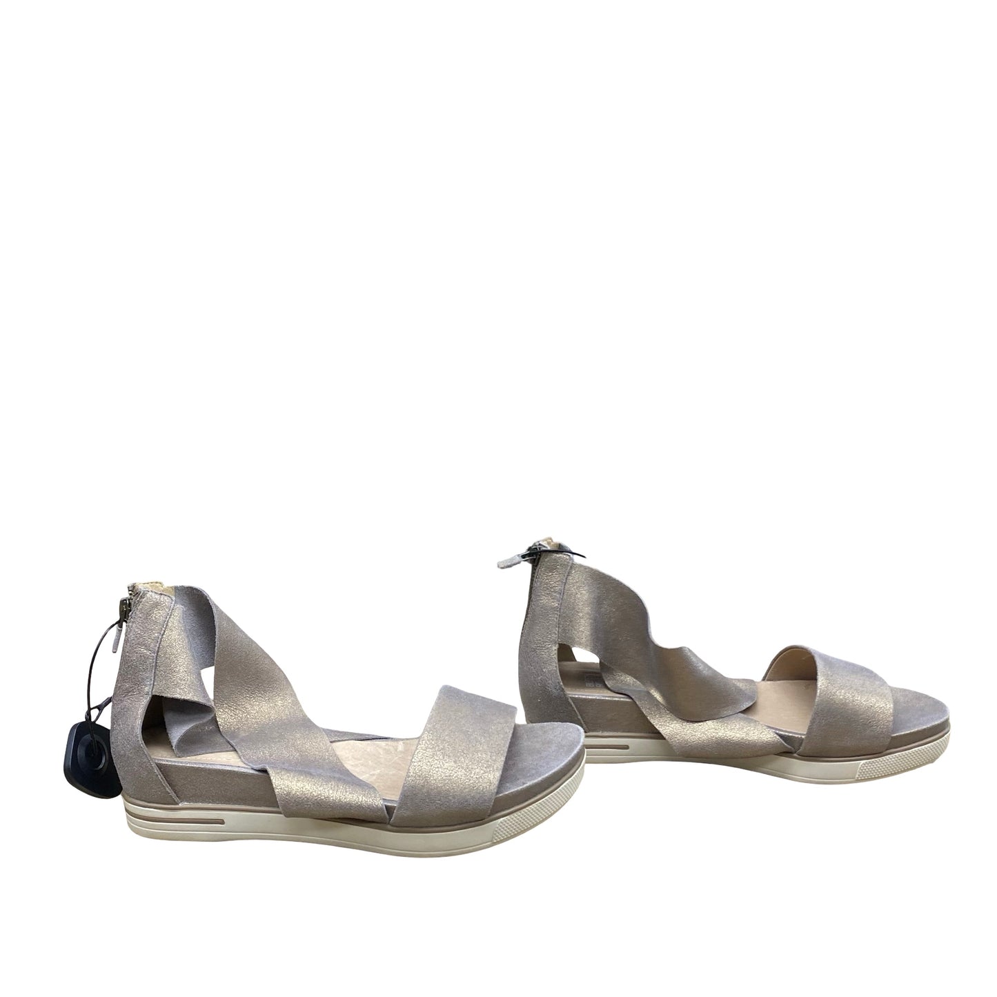 Sandals Designer By Eileen Fisher In Gold, Size:11
