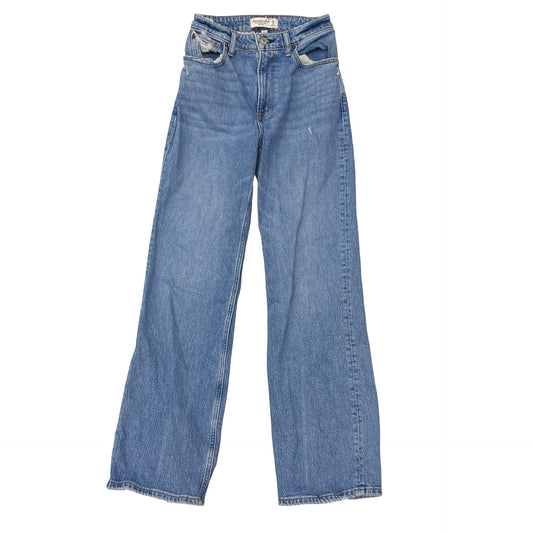 Jeans Straight By Abercrombie And Fitch In Blue, Size:0