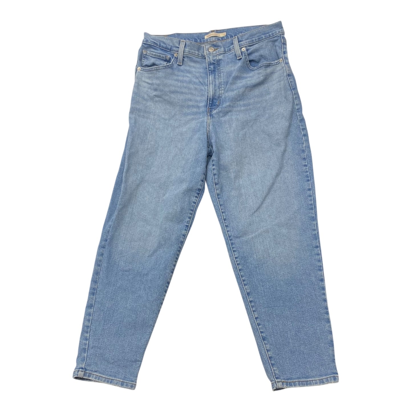 Jeans Straight By Levis In Blue Denim, Size:14