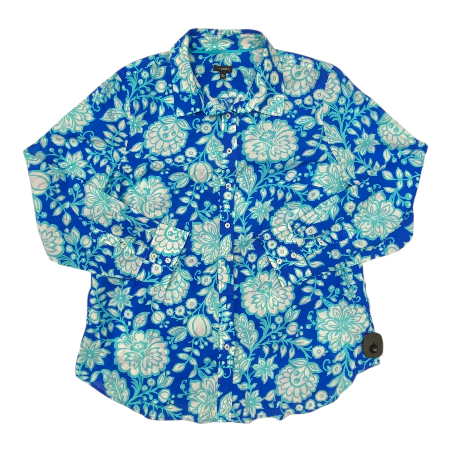Top Ls By Talbots In Blue & White, Size:L