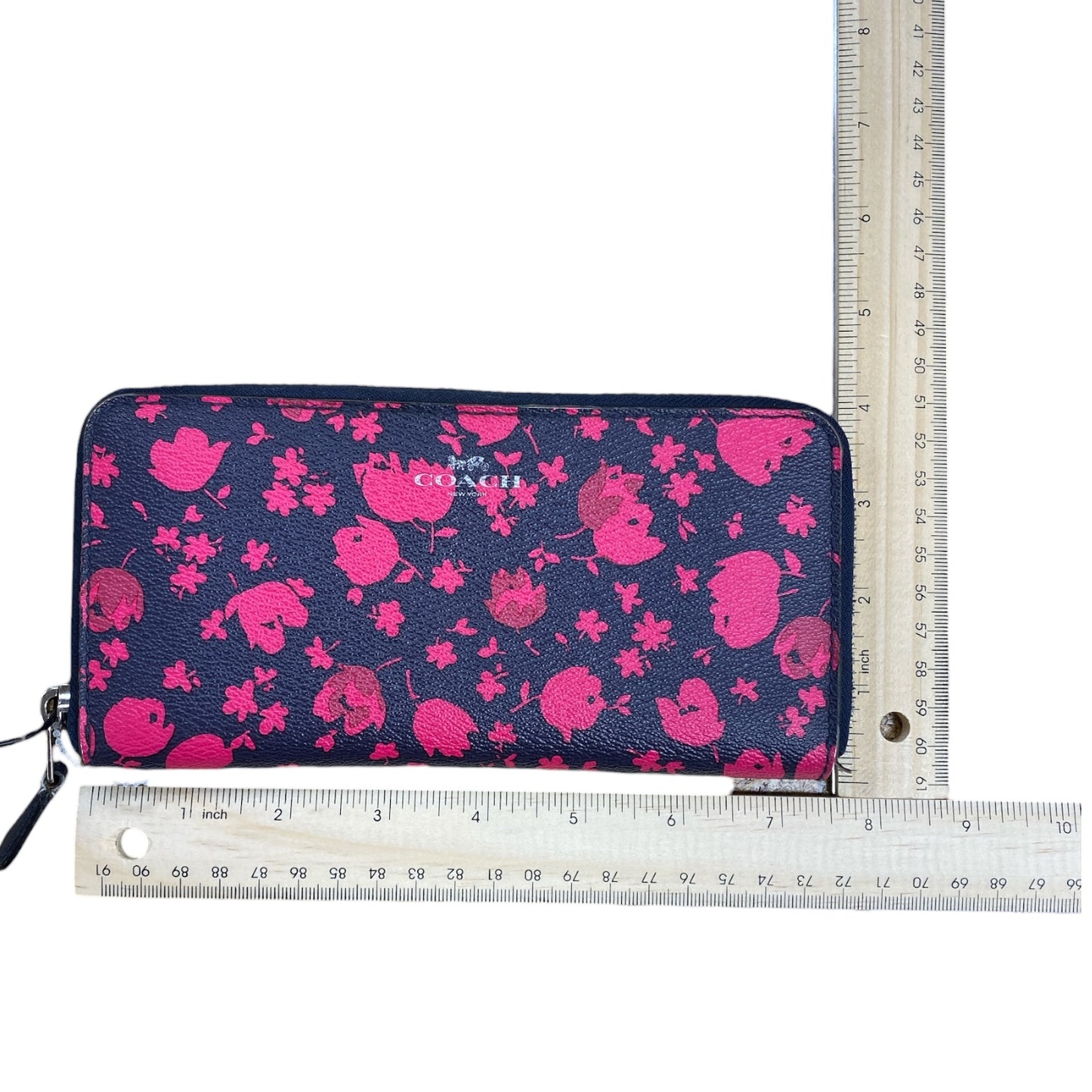 Wallet Designer By Coach In Black & Pink, Size:Large