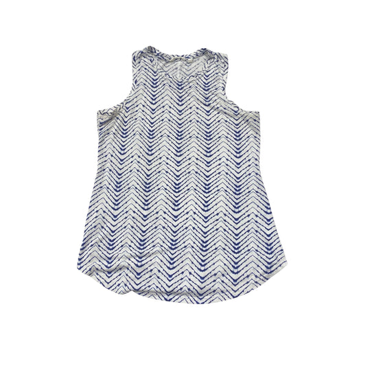 Athletic Tank Top By Athleta In Blue & White, Size:L