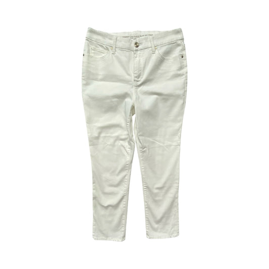 Jeans Cropped By Chicos In White Denim, Size:6