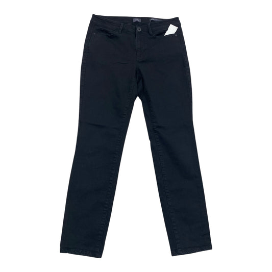 Jeans Skinny By J. Jill In Black Denim, Size:6