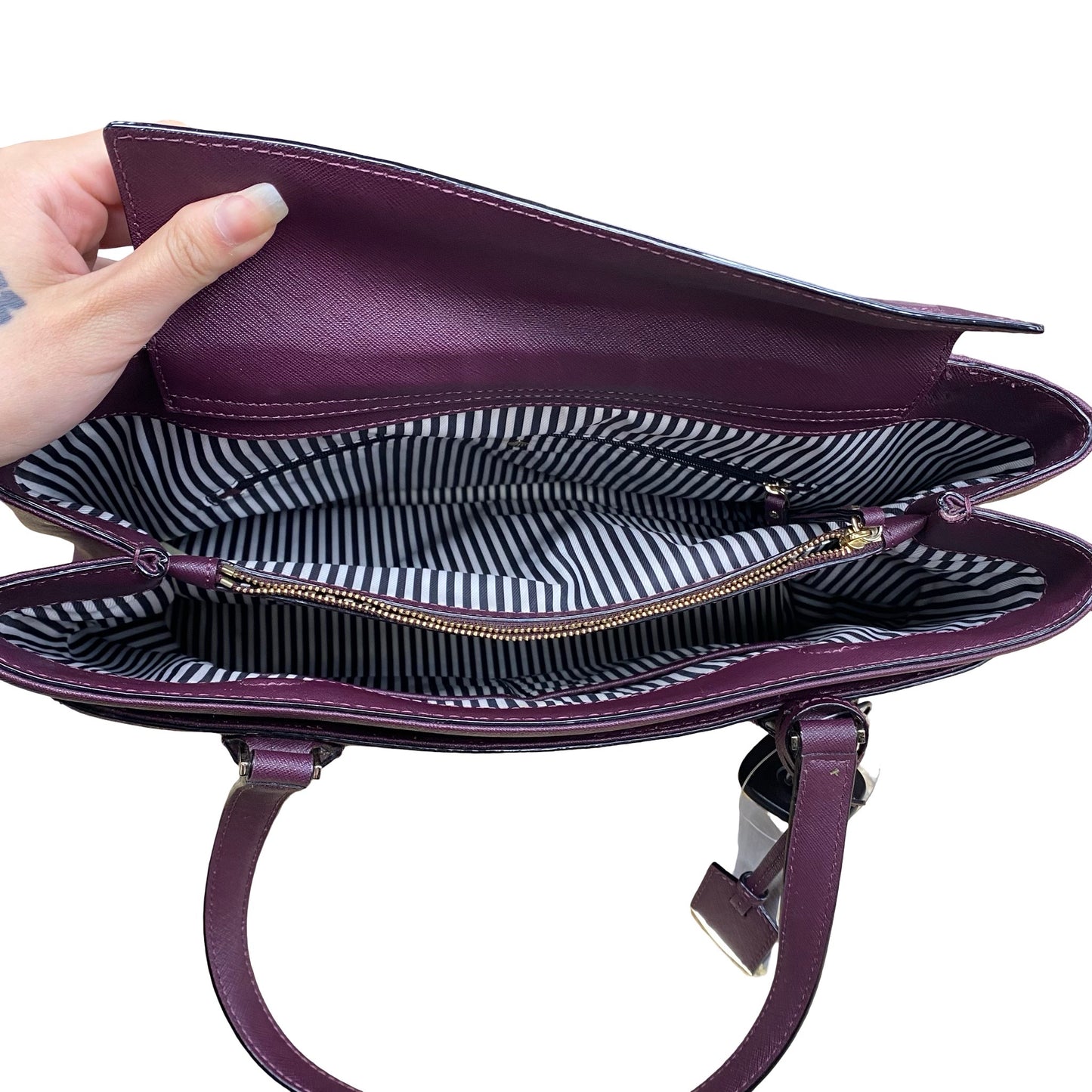 Handbag Designer By Kate Spade In Purple, Size:Medium
