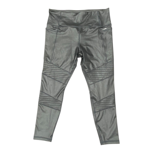 Athletic Leggings By Athleta In Grey & Silver, Size:Xl