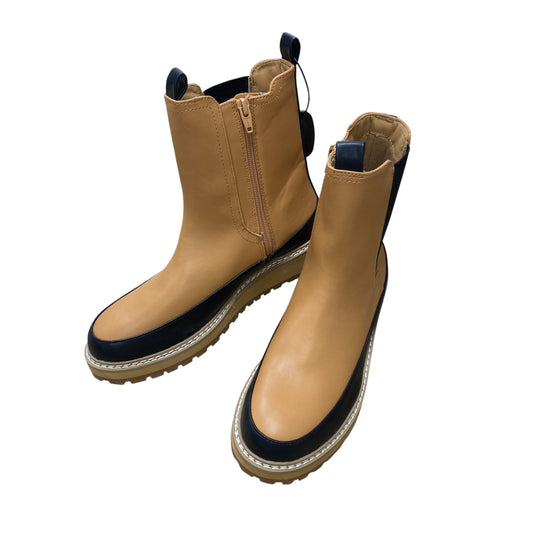 Boots Ankle Flats By Universal Thread In Black & Tan, Size:8