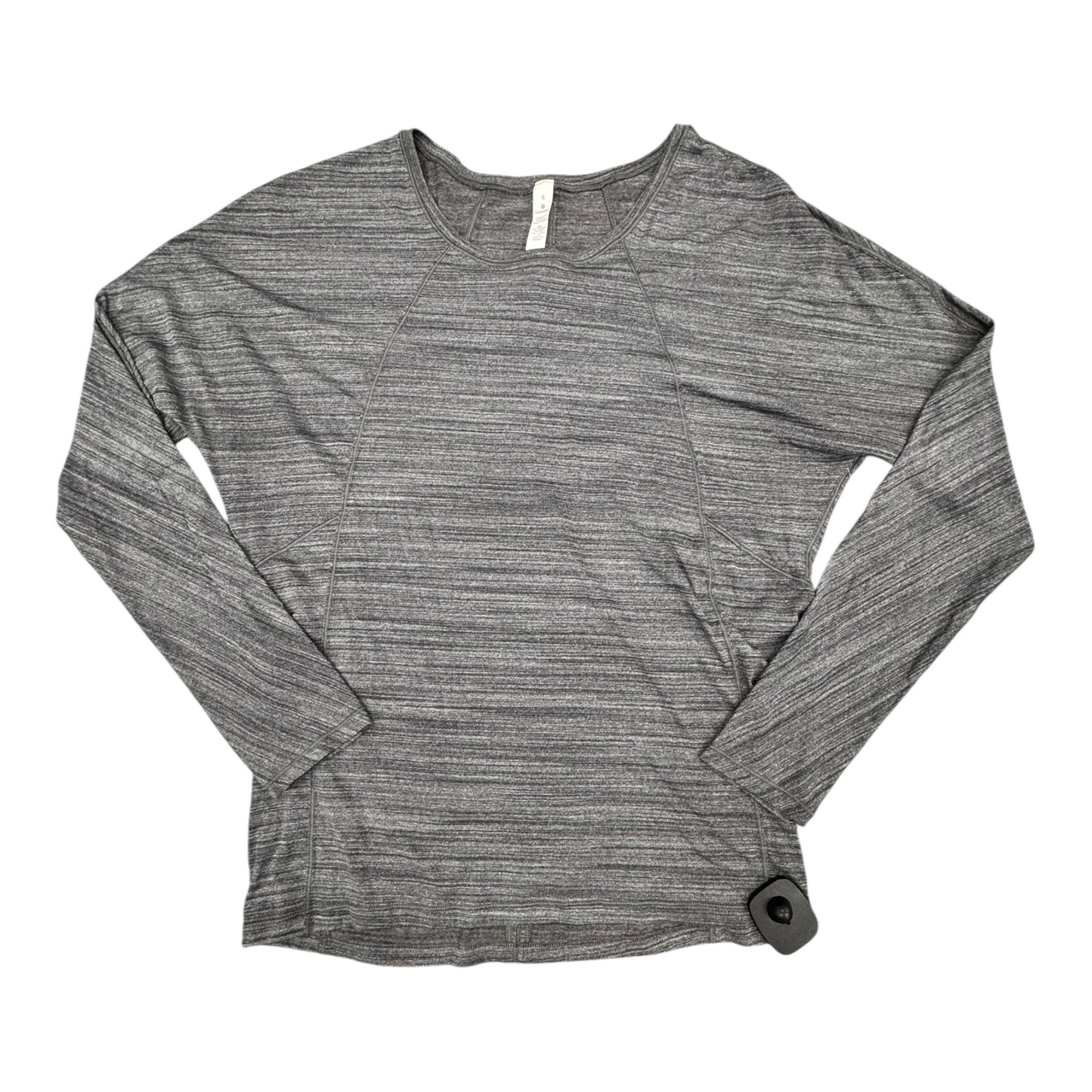 Athletic Top Ls Crewneck By Lululemon In Grey, Size:6