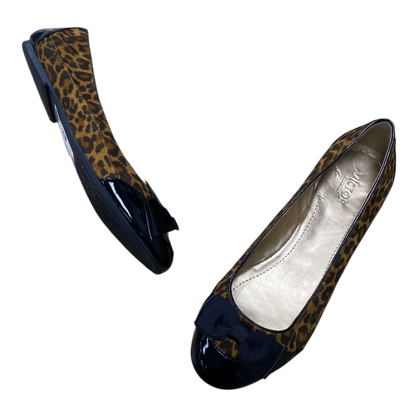 Shoes Flats By Victor In Animal Print, Size:10