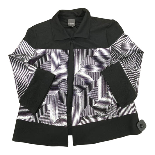 Blazer By Chicos In Black & Silver, Size:S