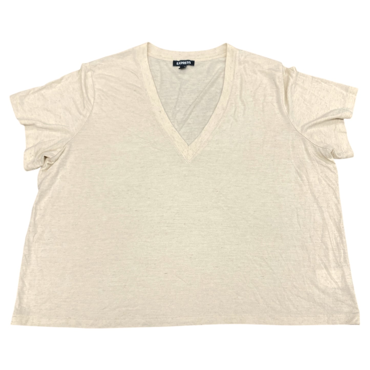 Top Ss By Express In Cream, Size:Xl