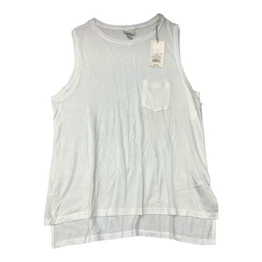 Top Sleeveless By A New Day In White, Size:L