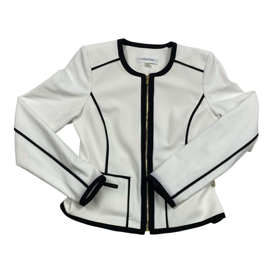Blazer By Calvin Klein In White, Size:6P