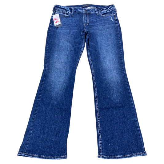 Jeans Boot Cut BySilver Jeans In Blue Denim, Size:18