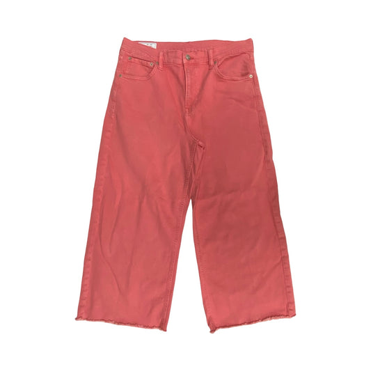 Jeans Wide Leg By Gap In Pink Denim, Size:14