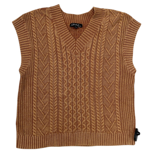 Vest Sweater By Charlie B In Orange, Size:S