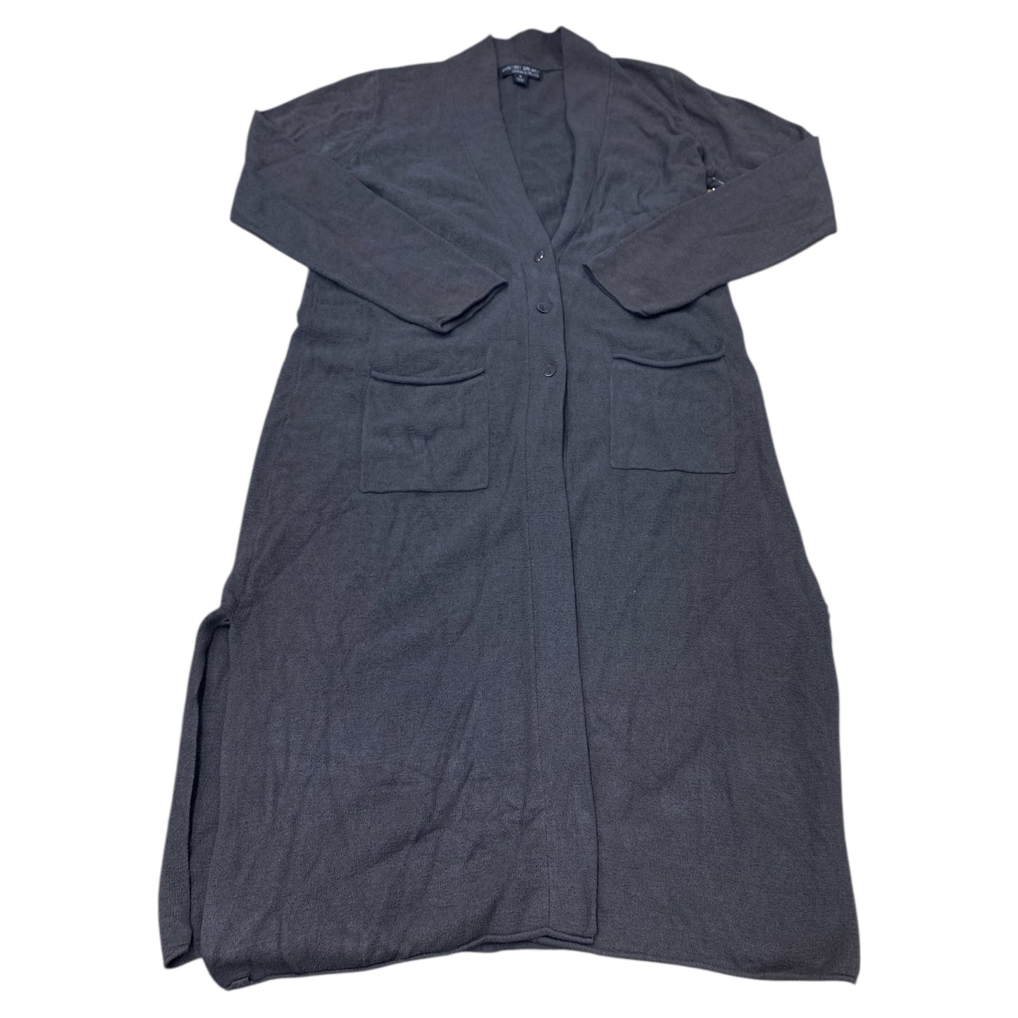 Sweater Cardigan Designer By Barefoot Dreams In Grey, Size:M