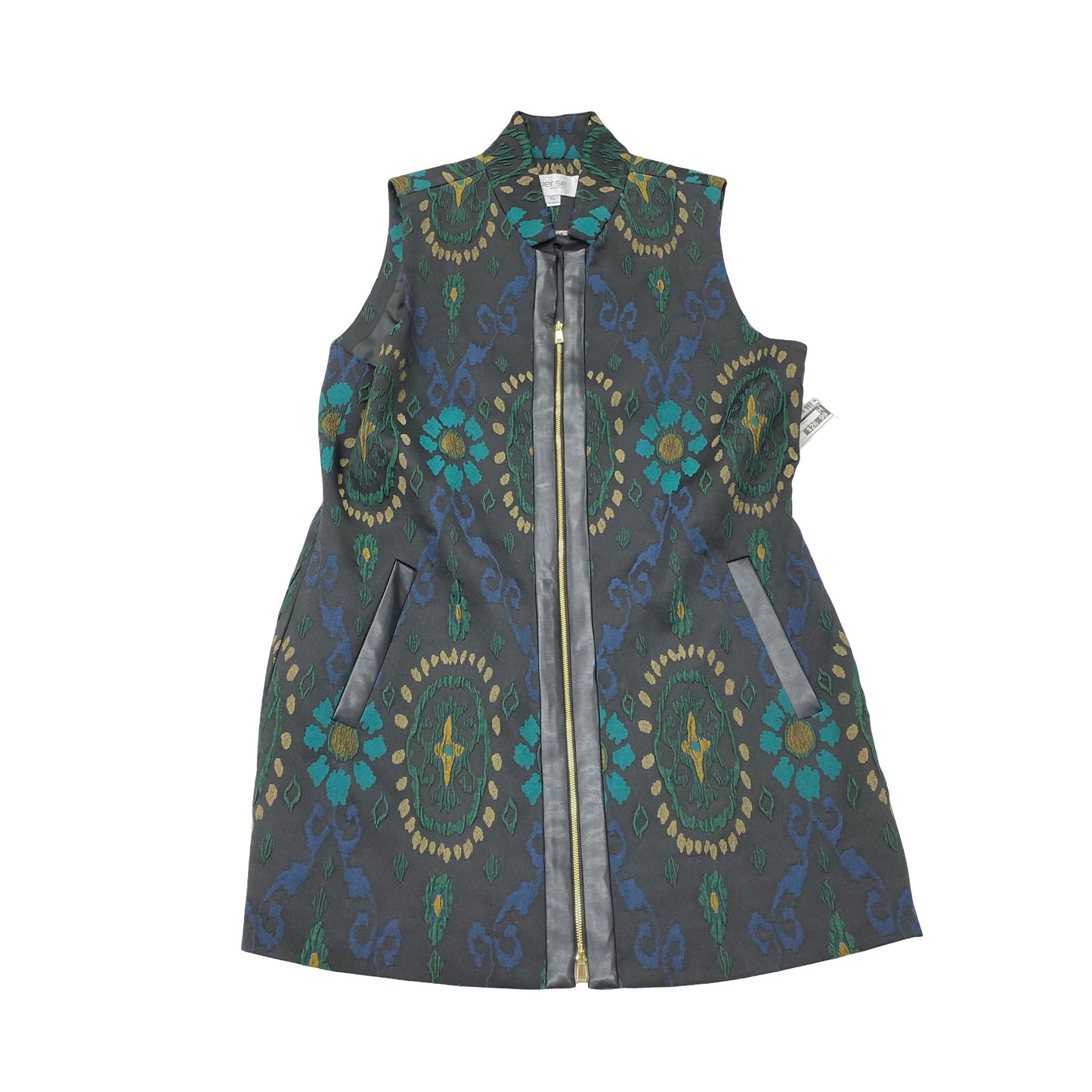Dress Casual Midi By Per Se In Multi, Size:Xl