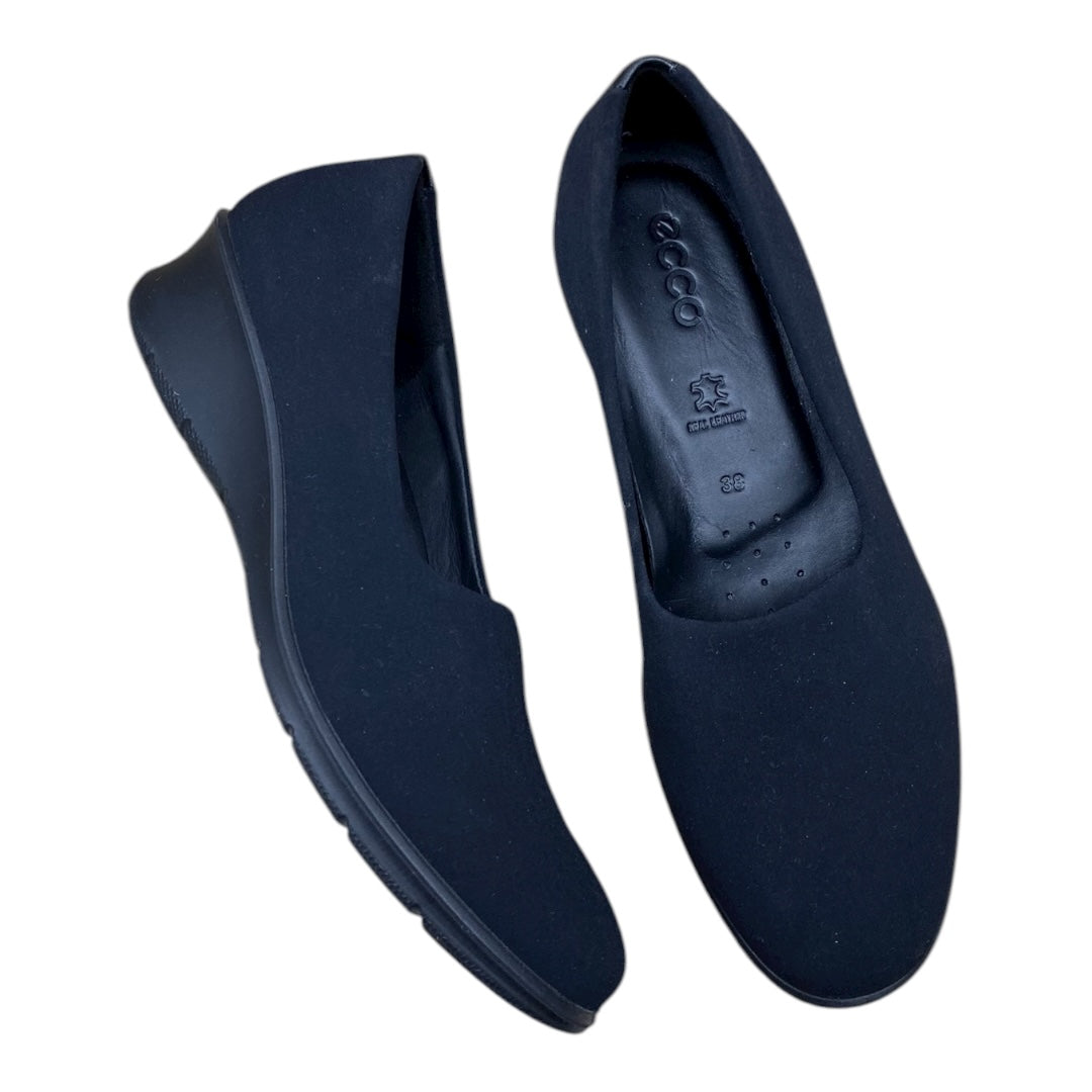 Shoes Heels Wedge By Ecco In Black, Size:7.5