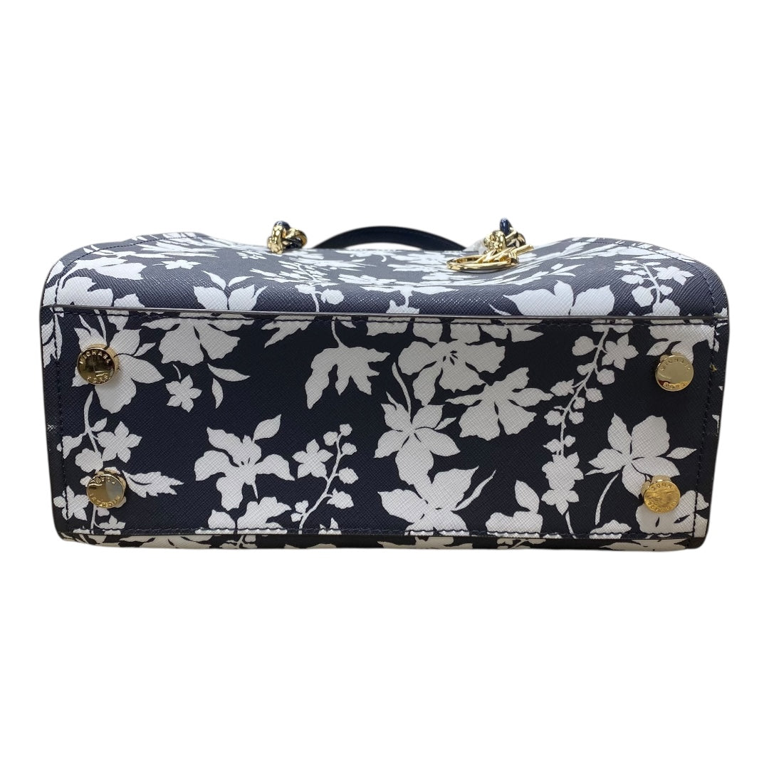 Handbag Designer By Michael Kors In Blue & White, Size:Small