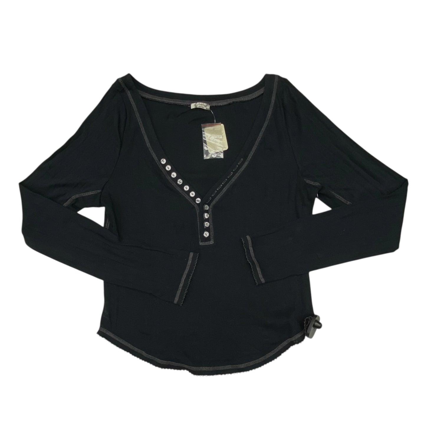 Top Ls By Free People In Black, Size:Xl