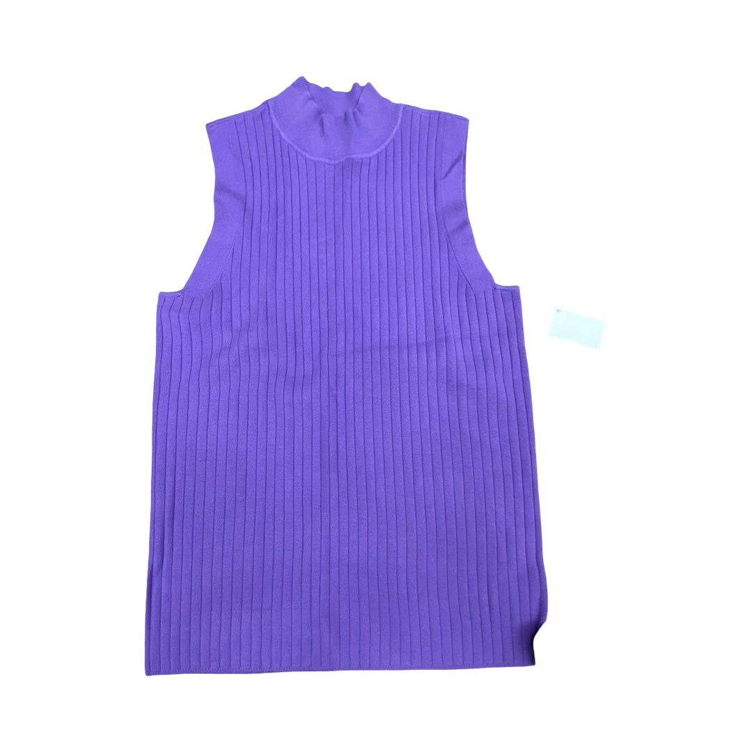 Top Sleeveless By Talbots In Purple, Size:M