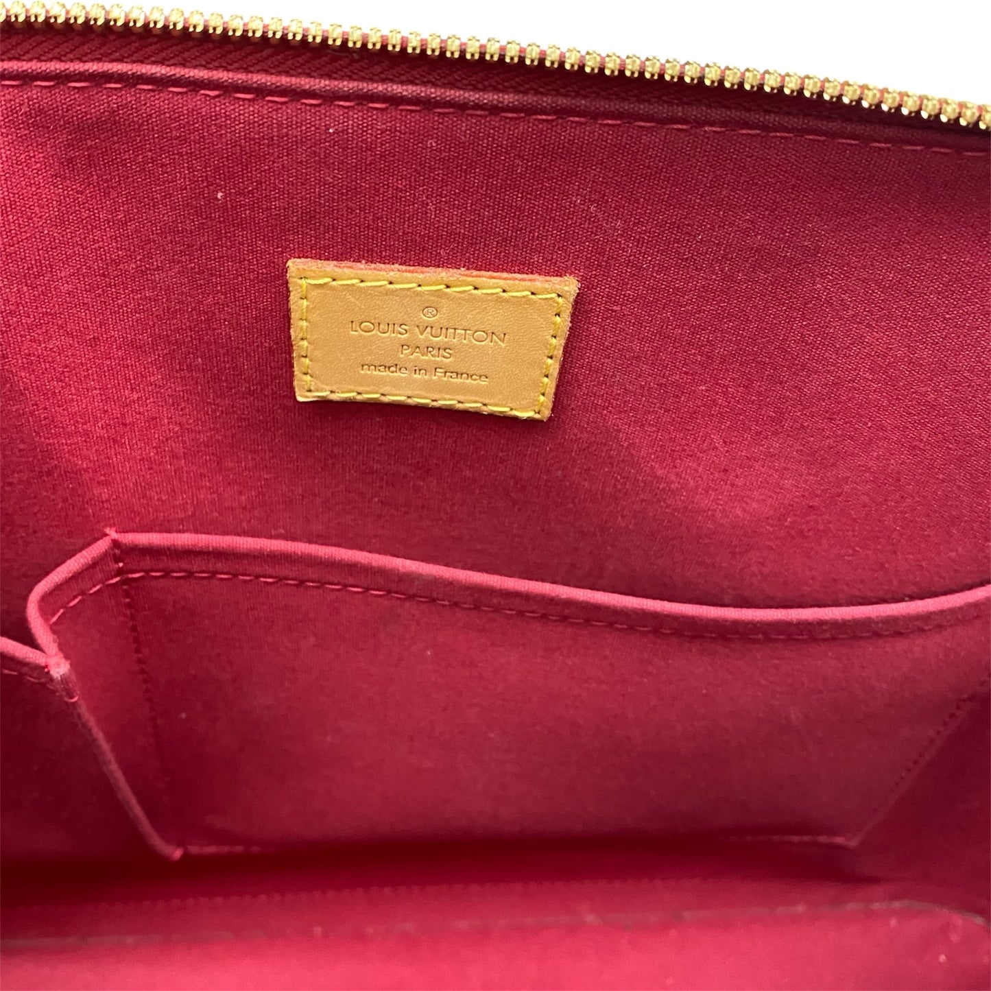 Handbag Luxury Designer By Louis Vuitton In Red Vernis, Size:Large (GM)