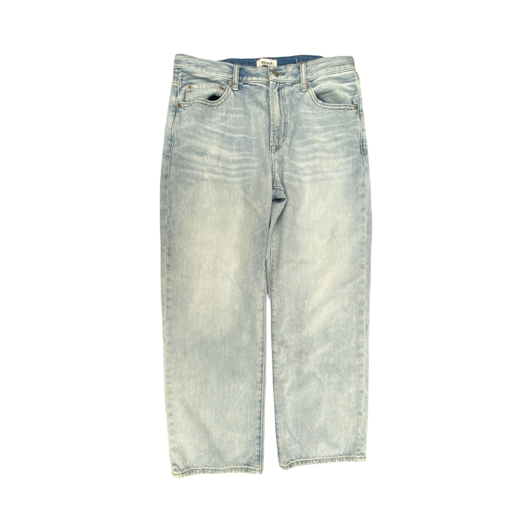 Jeans Wide Leg By Pistola In Blue Denim, Size:10