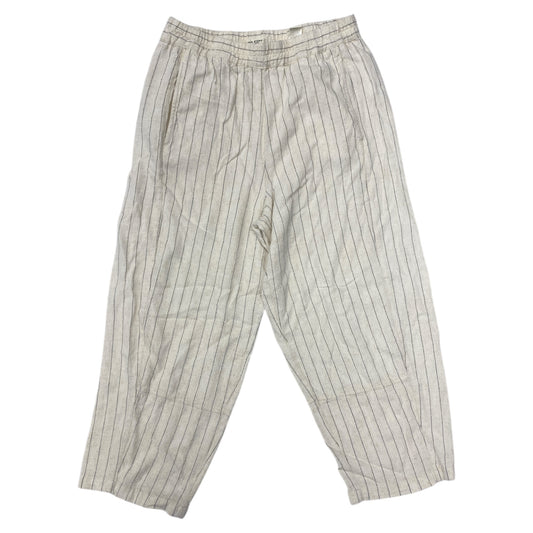 Pants Linen By Max Studio In Black & Tan, Size:L