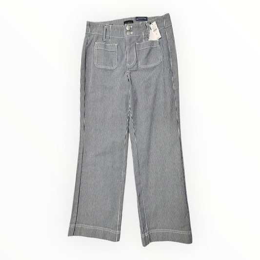 Jeans Wide Leg By Talbots In Striped Pattern, Size:6P