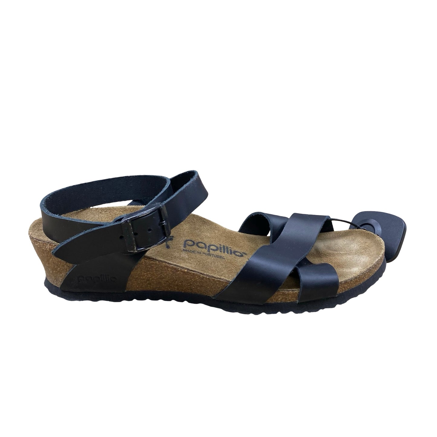 Sandals Heels Wedge By Papillio In Black & Brown, Size:7
