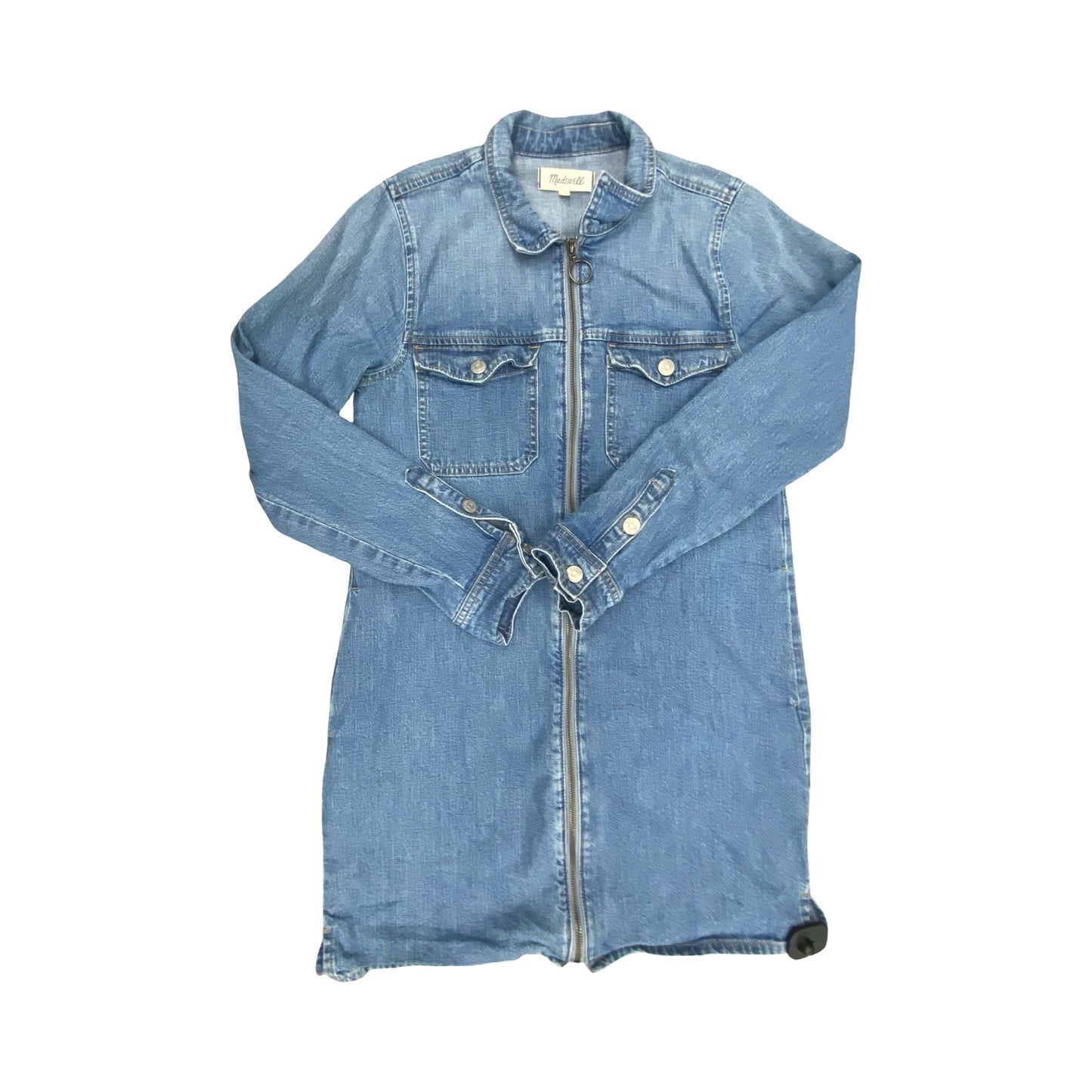 Dress Casual Midi By Madewell In Blue Denim, Size:S