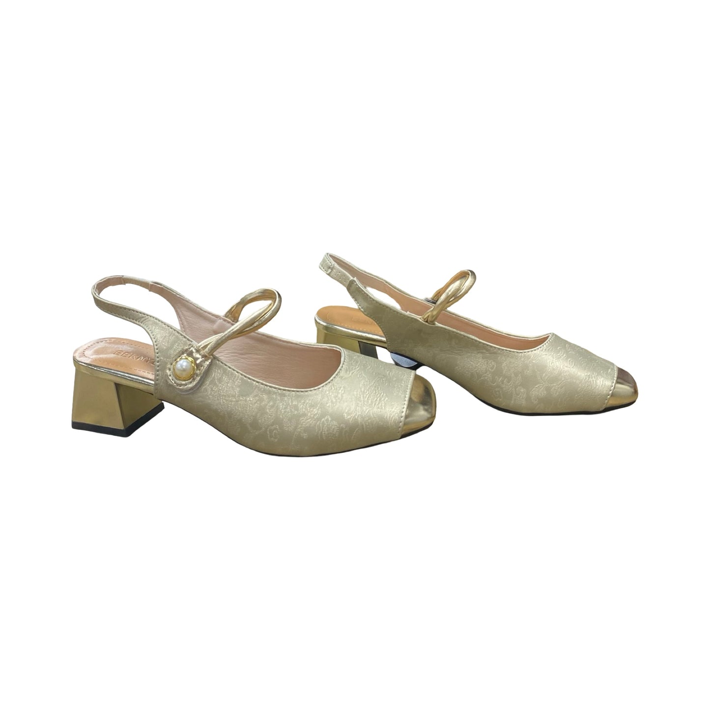 Shoes Heels Block By Cmc In Gold, Size:9