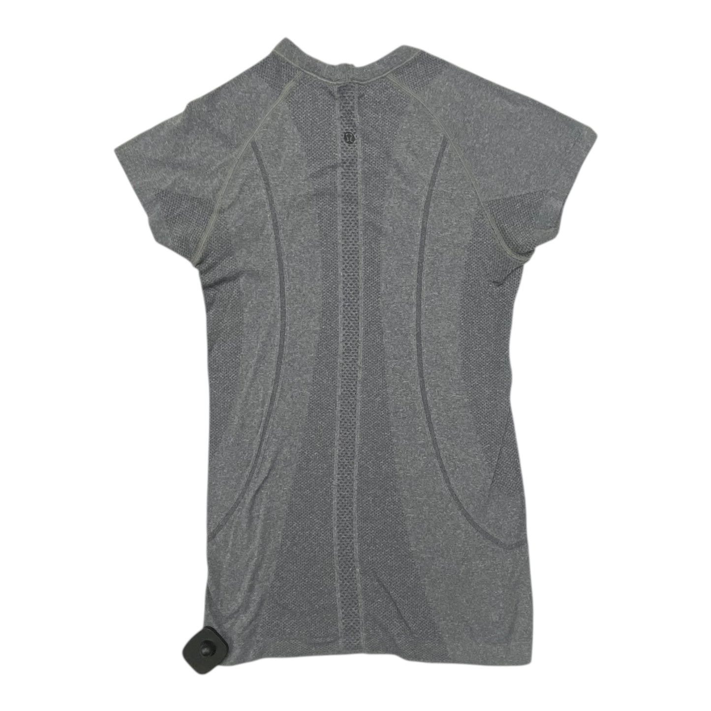 Athletic Top Ss By Lululemon In Grey, Size:S