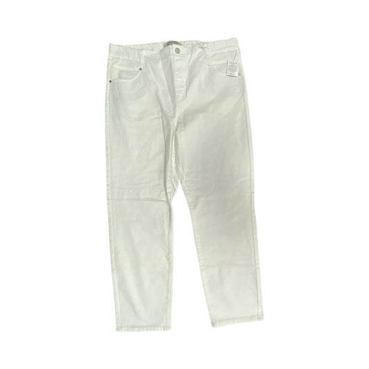 Jeans Straight By Liverpool In White Denim, Size:16