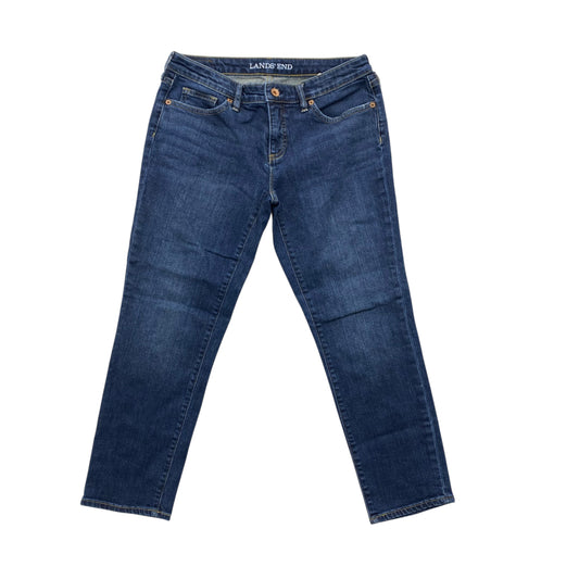 Jeans Straight By Lands End In Blue Denim, Size:8