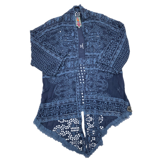 Cardigan Designer By Johnny Was In Blue, Size:Xl