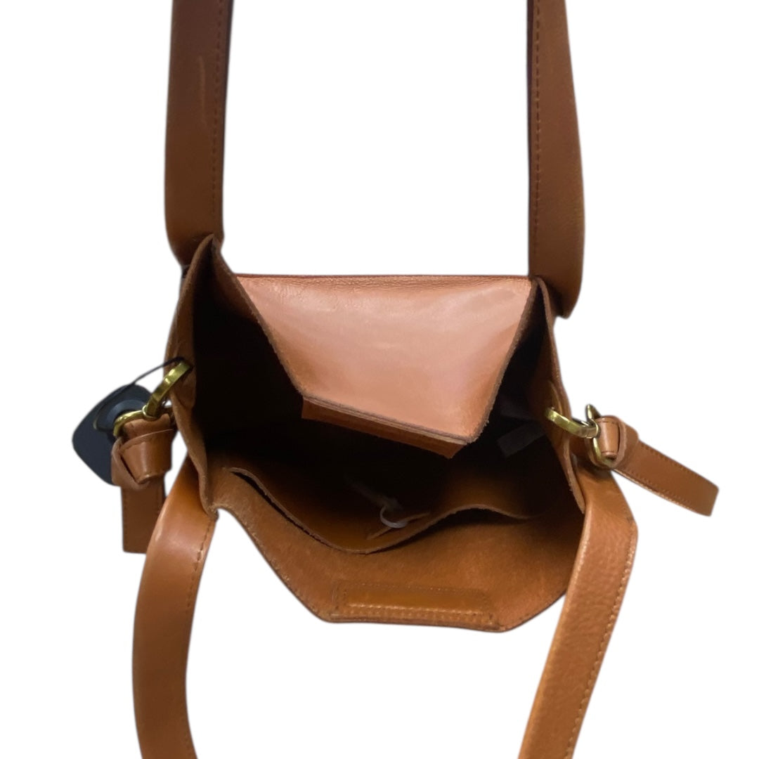 Handbag Leather By Madewell In Orange, Size:Medium