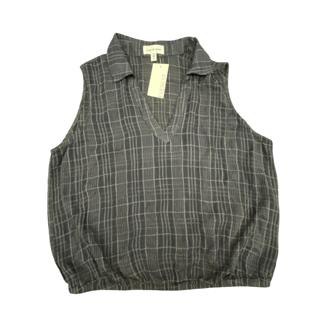 Top Sleeveless By Cloth & Stone In Grey, Size:Xl