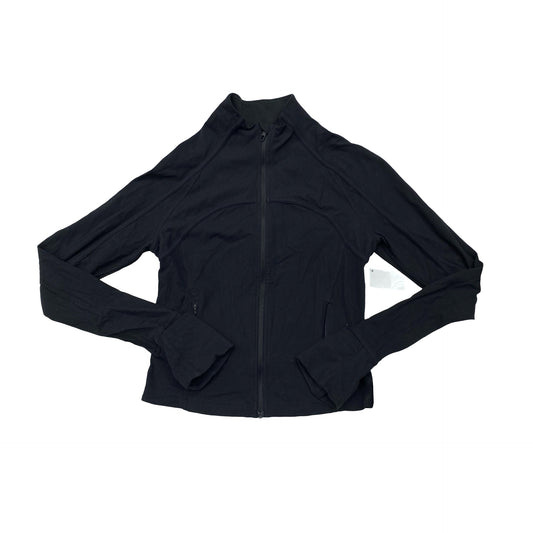Athletic Jacket By Lululemon In Black, Size:8