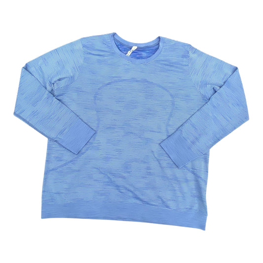 Athletic Top Ls Crewneck By Lululemon In Blue, Size:14