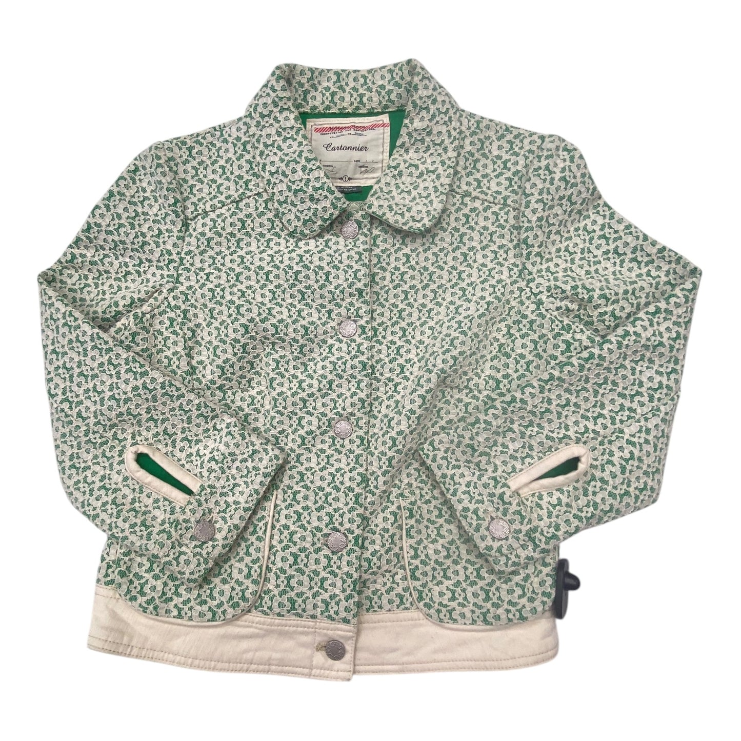 Blazer By Cartonnier In Green & White, Size:S