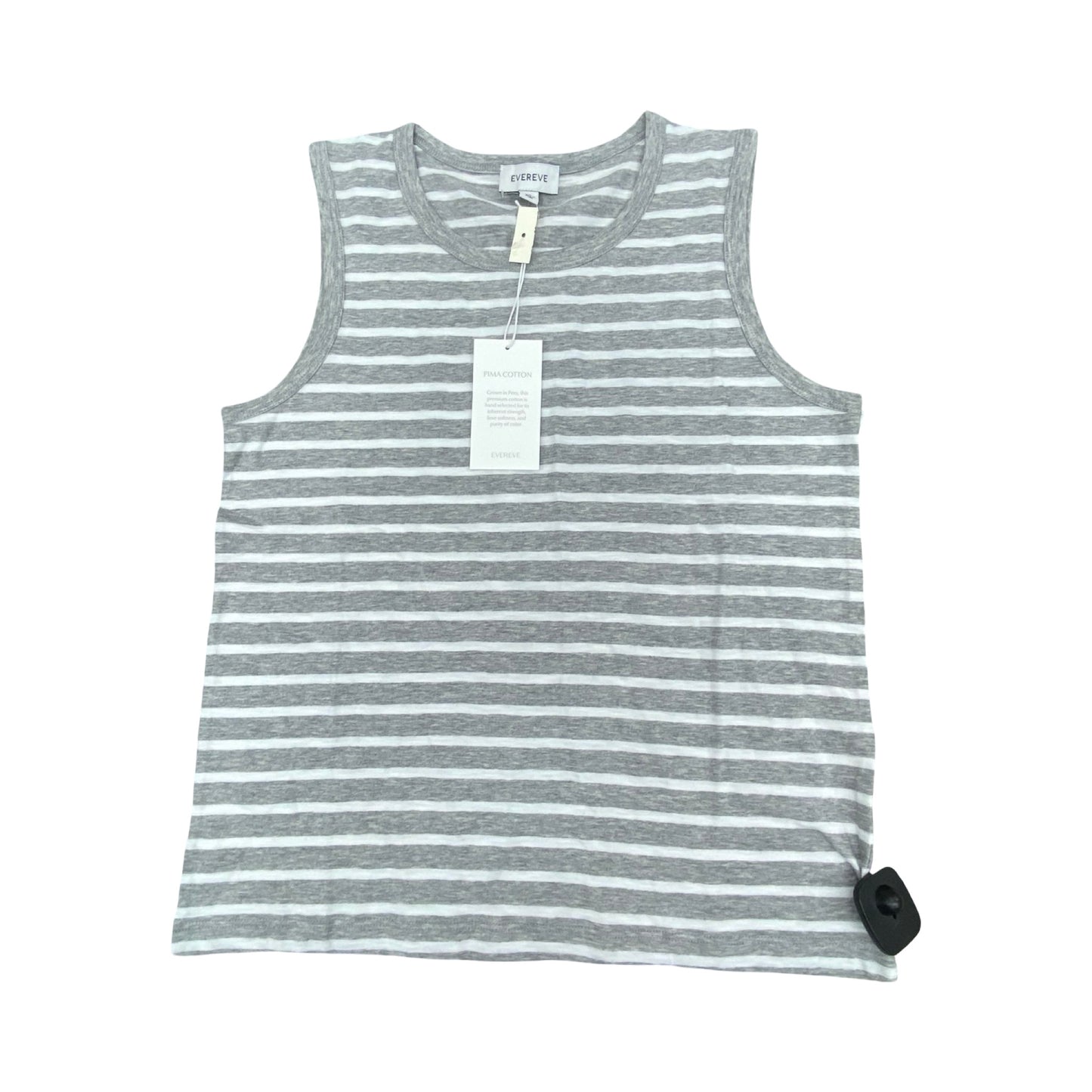 Top Sleeveless By Evereve In Grey & White, Size:M
